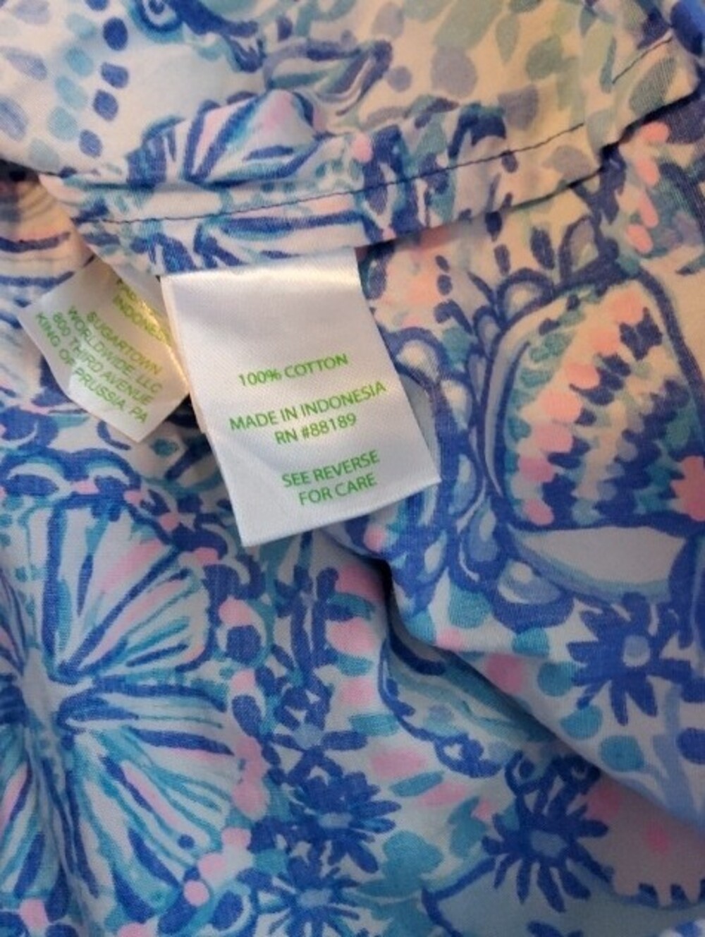 Lilly Pulitzer Blue Pink Paisley Floral Sleeveless Peplum Top Medium - Picture 9 of 13